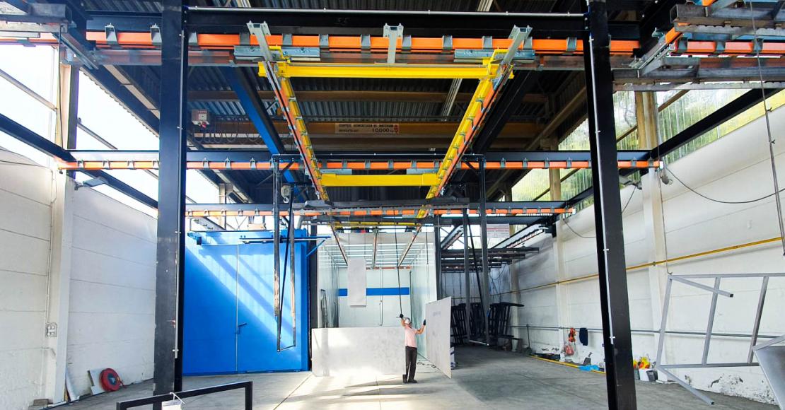 manual monorail with shunting bridge cassette systeem 4